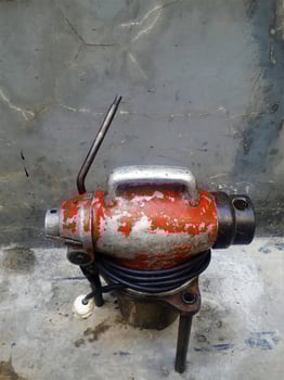 Antique machine - Drain cleaning machine. photo