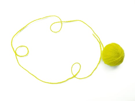 Wool yarn isolated on white background photo