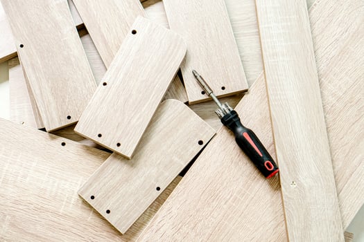 Wooden parts for DIY furniture photo