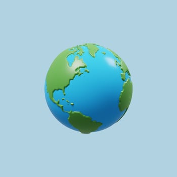 3d Earth world map illustration globe. 3d render illustration. photo