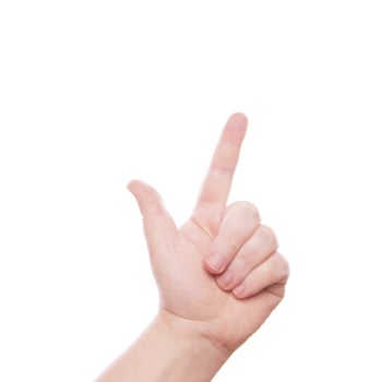 hand sign two photo