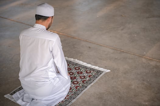 Asian islam man prayer,Young Muslim praying,Ramadan festival concept photo