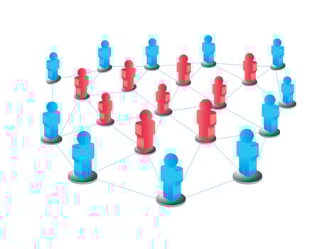 Abstract network on a white background photo