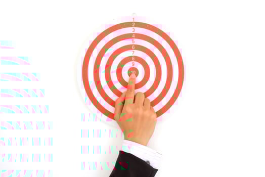Target with a hand photo