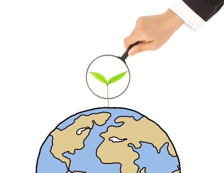Earth like a magnifying glass photo