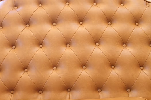 Leather upholstery of a magnificent sofa photo