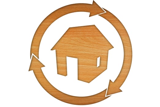 wooden house symbols photo