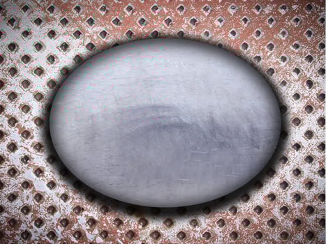 round metal plate photo