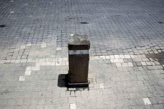 pavement along the road for the safe passage of pedestrians photo