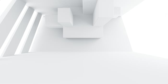 3d rendering of white abstract architecture background. Scene for advertising, technology, showcase, showroom, metaverse, banner, cosmetic, fashion, business. Sci-Fi Illustration. Product display photo