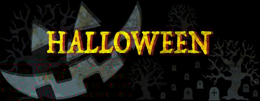 Halloween card face ghost black color photo