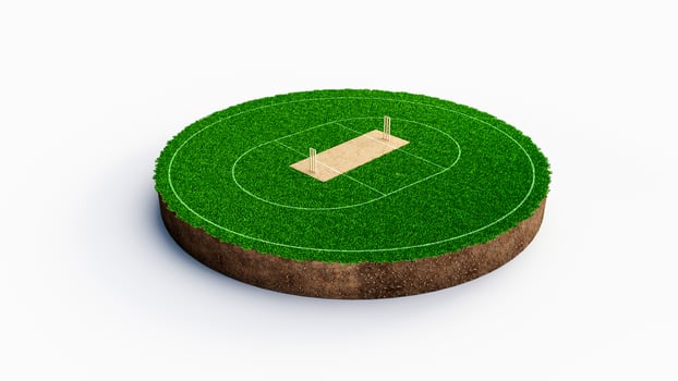 round cricket stadium miniature Sports Ground 3d illustration photo