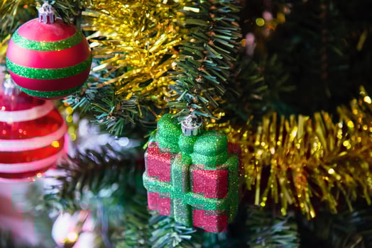 Christmas tree decoration - new year Christmas celebration concept photo