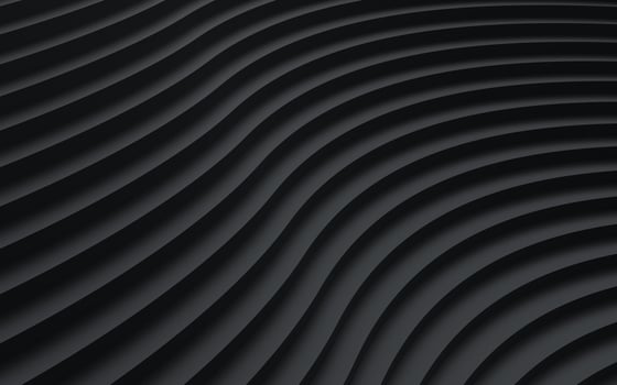 Black paper cut abstract background. minimalistic modern design for business presentations. abstract paper poster with wavy layers. 3d rendering. photo