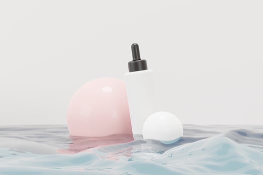 3d render of blank cosmetics skincare product or packaging for mock up. Beauty soap and spa concept. Lotion oil moisture for skin health. Premium and luxury design for branding. photo