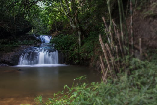waterfall , The natural water with mountain at Thailand photo