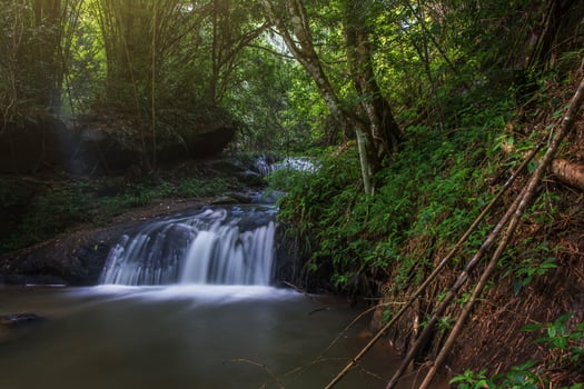 waterfall , The natural water with mountain at Thailand photo