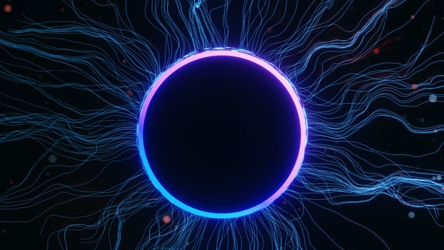3d render of neon and light glowing on dark scene. Cyber punk night city concept. Night life. Technology network for 5g. Beyond generation and futuristic scene. Sci- fi pattern theme. photo