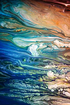 Abstract Acrylic pour Liquid marble surfaces Design. photo