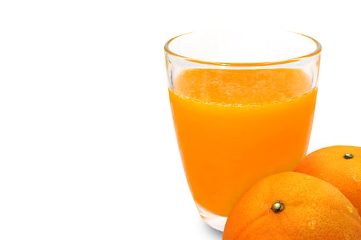 Glass of Orange juice  isolate on white background with clipping path. photo