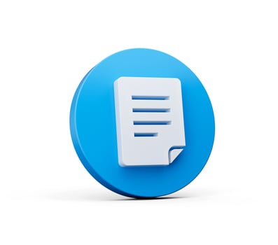 Documents icon. Stack of paper sheets Business icon. 3d illustration photo