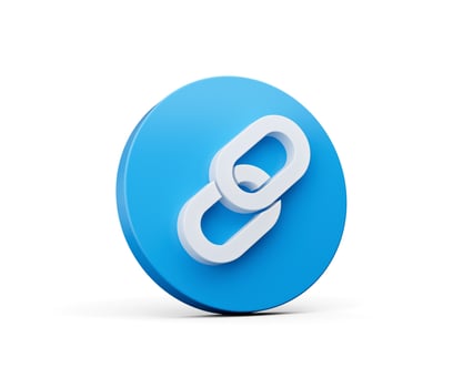 Link Sign icon Chain link symbol 3d illustration photo