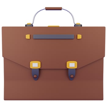 Briefcase 3D Icon Illustration for your website, user interface, and presentation. 3D render Illustration. photo