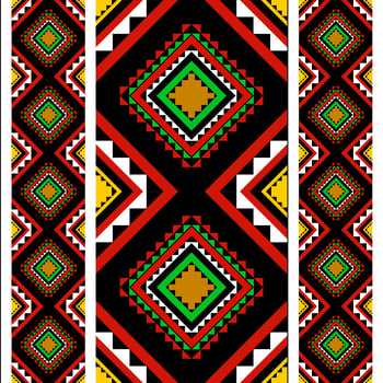 seamless ethnic pattern tribal pattern Designed with vintage geometric shapesillustration photo