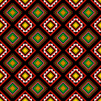seamless ethnic pattern tribal pattern Designed with vintage geometric shapesillustration photo