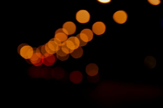 Bokeh street light at night. photo