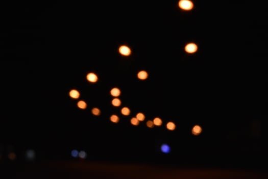 Bokeh street light at night. photo