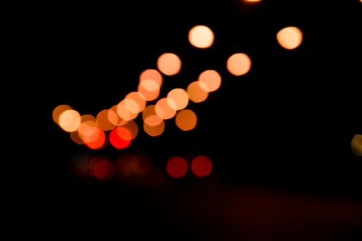 Bokeh street light at night. photo