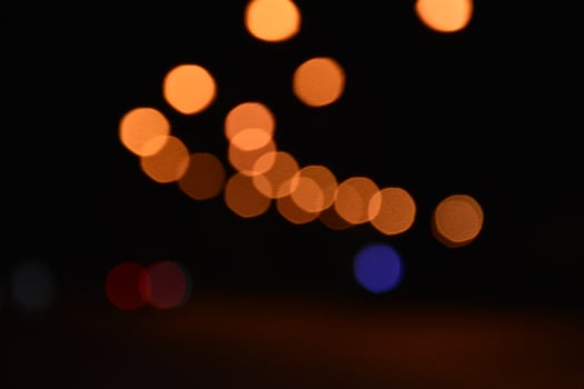 Bokeh street light at night. photo