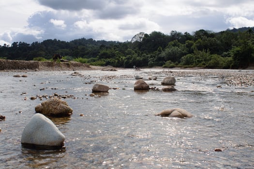 The stones in the Mata Ie river photo
