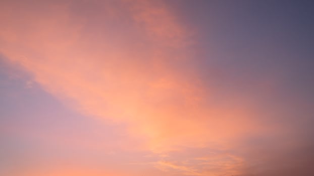 Sky with red-colored clouds photo