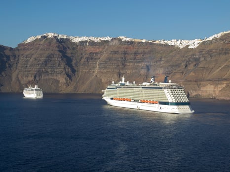santorini island in greece photo