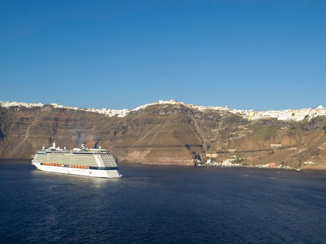 santorini island in greece photo