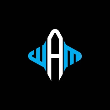 WAM letter logo creative design with vector graphic photo
