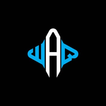 WAQ letter logo creative design with vector graphic photo