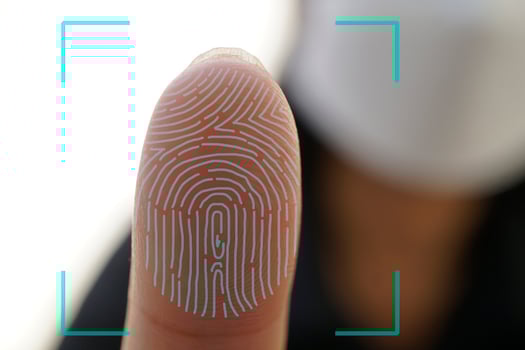 Fingerprint scan provides security access. photo