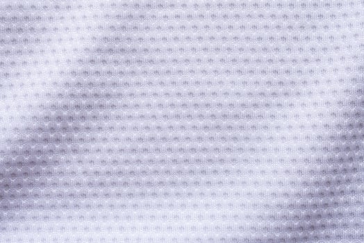 White fabric sport clothing football jersey with air mesh texture background photo