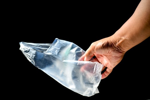 Concept of plastic waste and pollution from plastic waste. photo