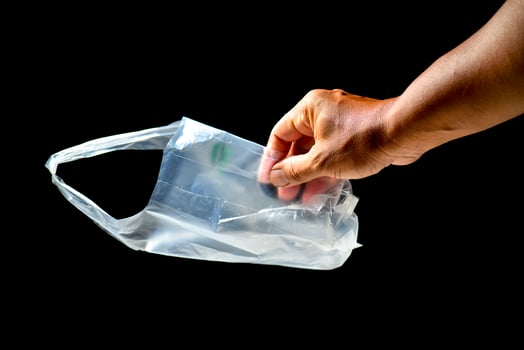 Concept of plastic waste and pollution from plastic waste. photo