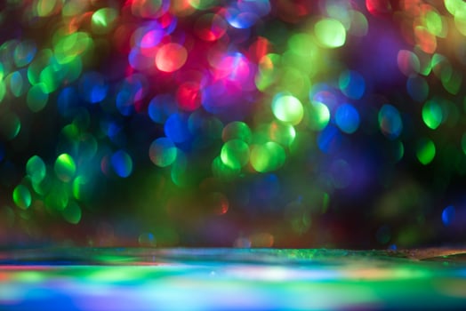 bokeh glitter Colorfull Blurred abstract background for birthday, anniversary, wedding, new year eve or Christmas photo