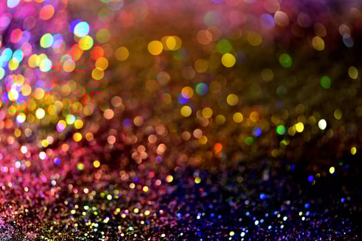 bokeh glitter Colorfull Blurred abstract background for birthday, anniversary, wedding, new year eve or Christmas photo