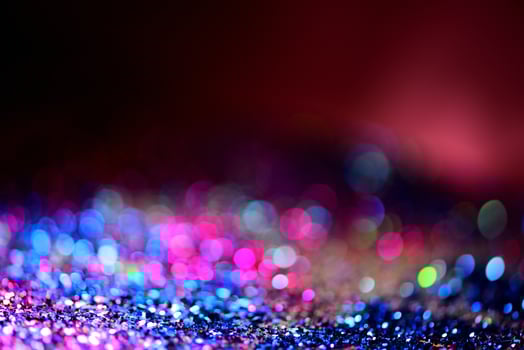 bokeh glitter Colorfull Blurred abstract background for birthday, anniversary, wedding, new year eve or Christmas photo