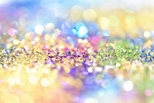 bokeh glitter Colorfull Blurred abstract background for birthday, anniversary, wedding, new year eve or Christmas photo