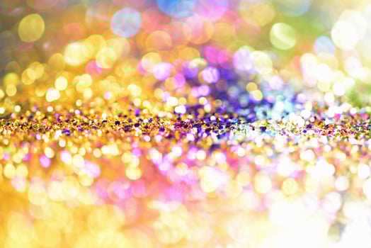 bokeh glitter Colorfull Blurred abstract background for birthday, anniversary, wedding, new year eve or Christmas photo
