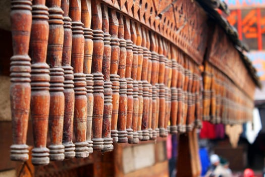 traditional wooden spikes photo