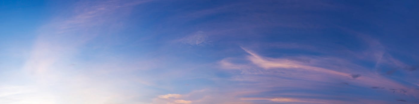 Dramatic panorama sky with cloud on sunrise and sunset time. photo